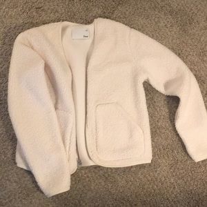 Aritzia shearling zip up